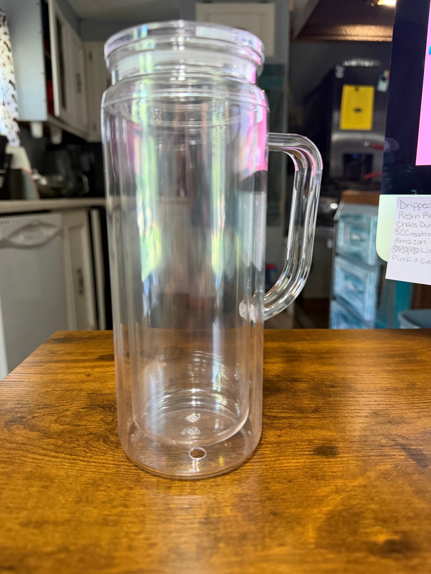 20oz Snow Globe Tumbler With handle Acrylic