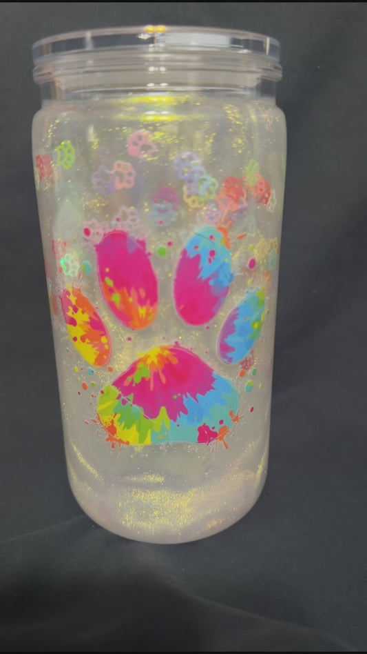 16oz PawPrint cateye