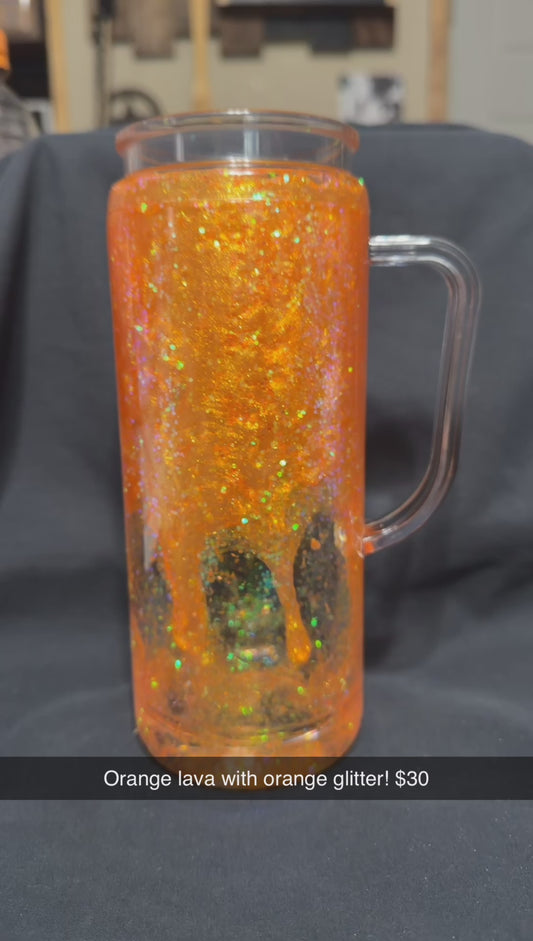 25oz Orange Lava with handle